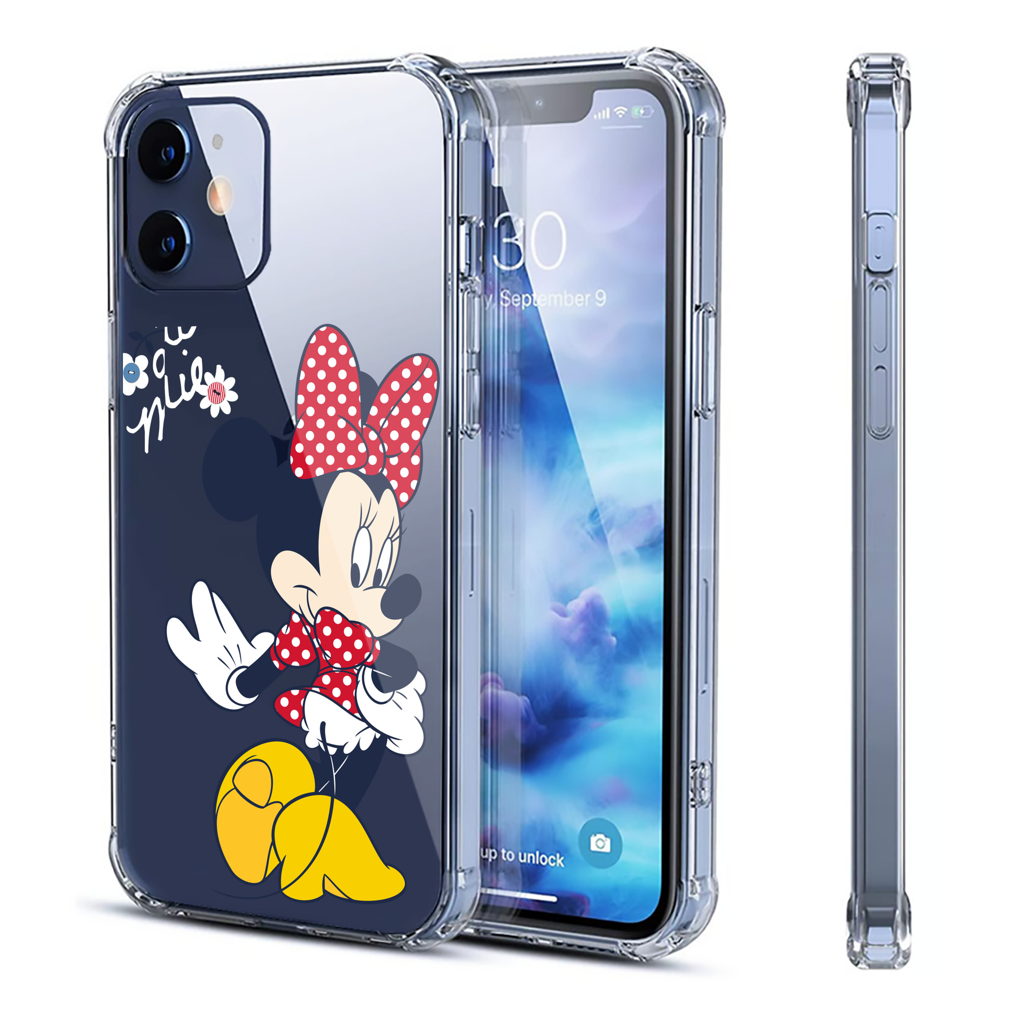 （画像用） ミッキーマウス Mickey Mouse 【iPhone 12シリーズ対応】透明スマホケース（クリアソフトケース）